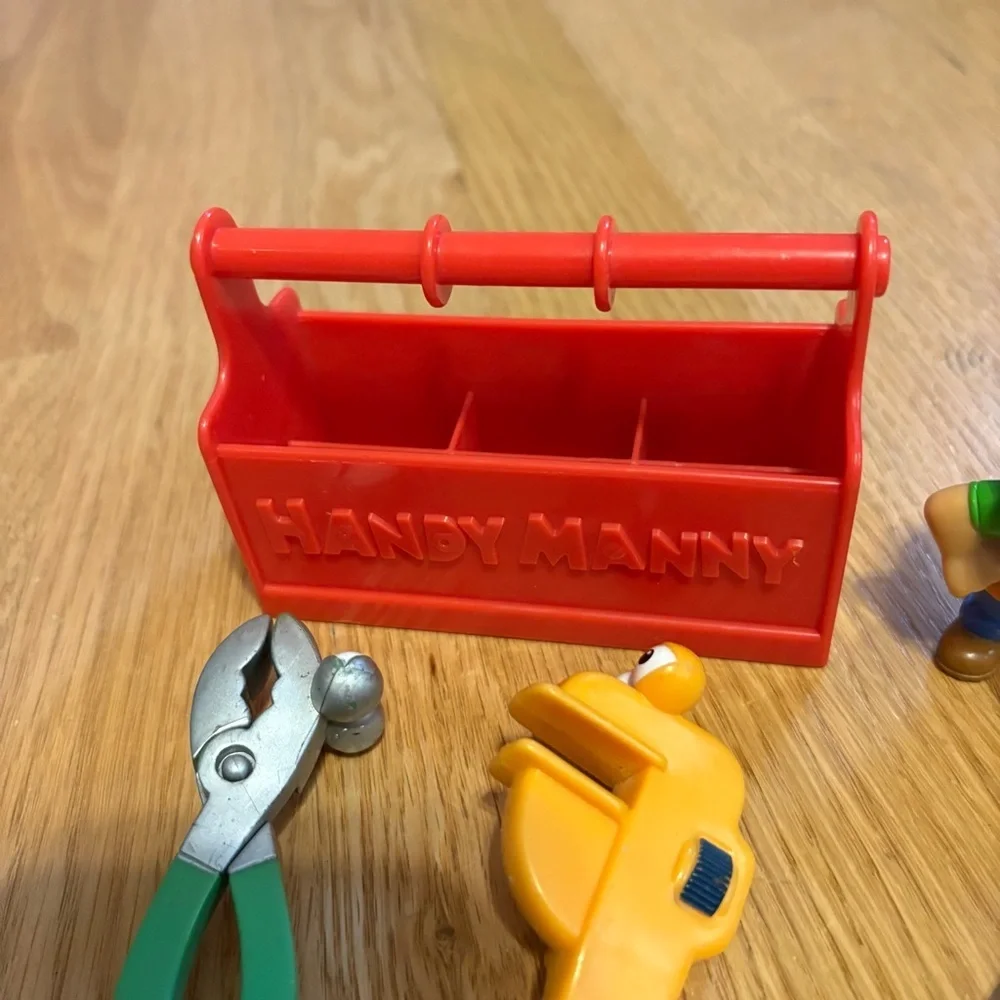 Vintage Handy Manny Red Tool Kit Kids Toy Screwdriver Wrench